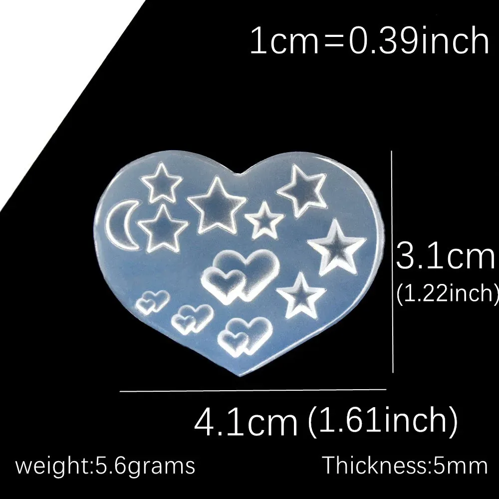 Moule silicone perles fleurs cœur étoile pour bijoux