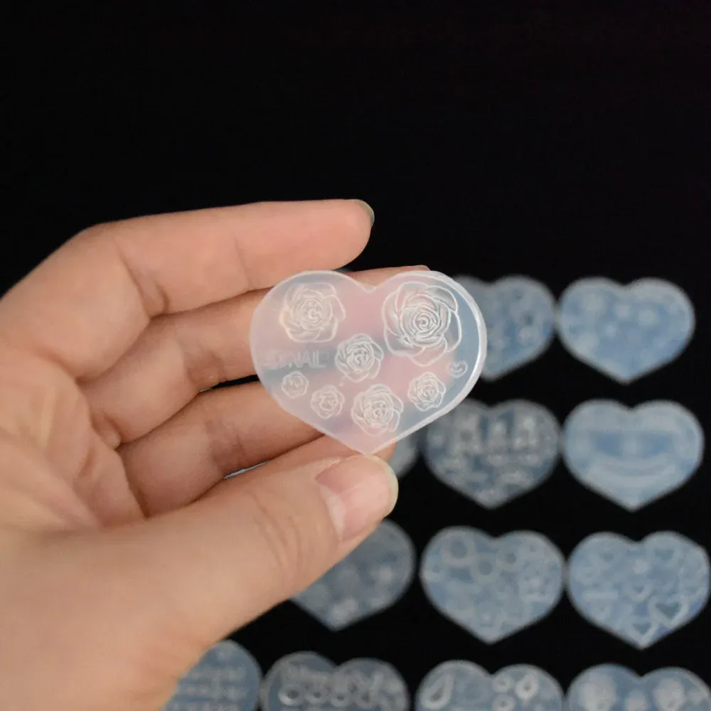 Moule silicone perles fleurs cœur étoile pour bijoux