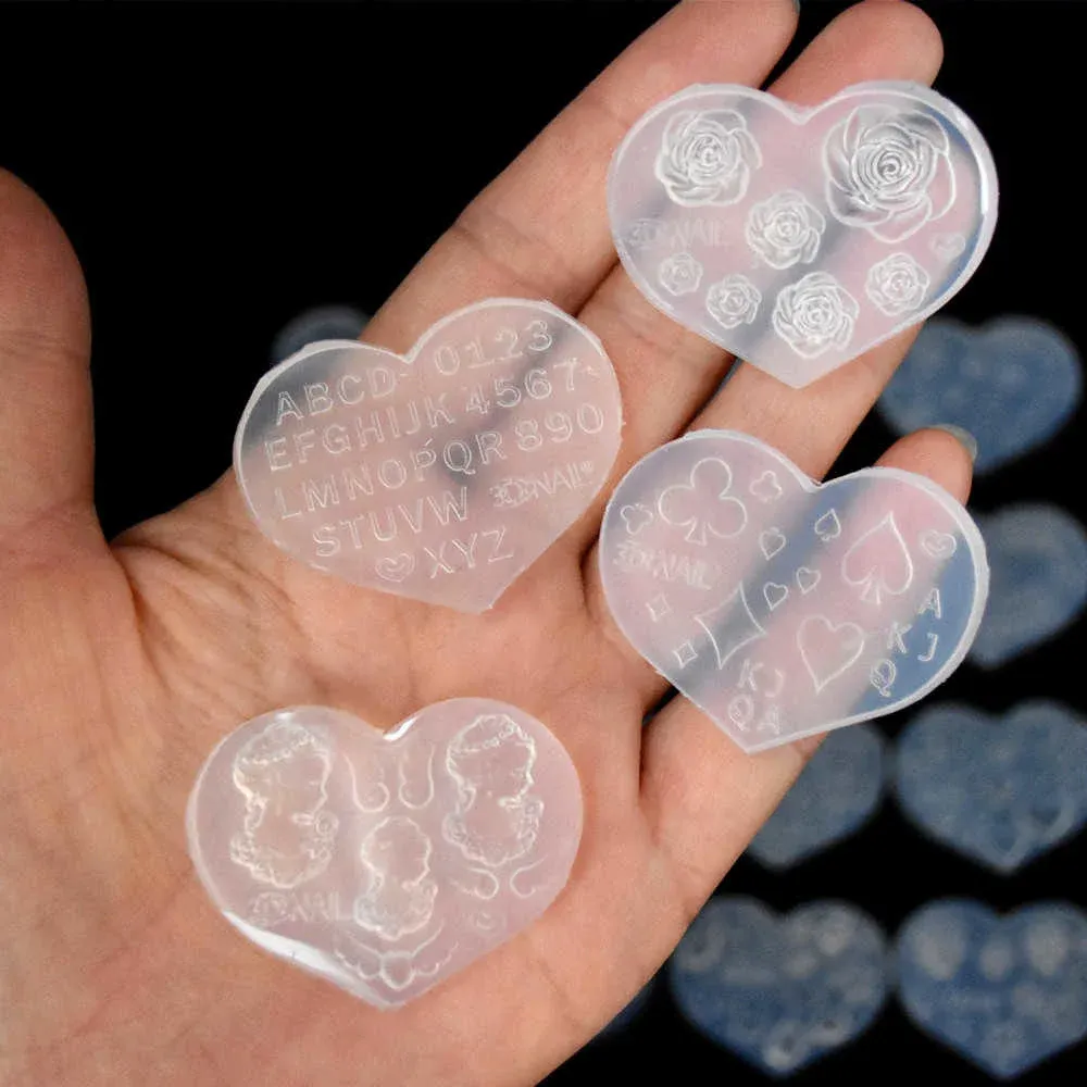 Moule silicone perles fleurs cœur étoile pour bijoux