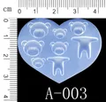 Moule silicone perles fleurs cœur étoile pour bijoux – Couleur KT70-A003