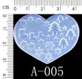 Moule silicone perles fleurs cœur étoile pour bijoux – Couleur KT70-A005