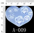 Moule silicone perles fleurs cœur étoile pour bijoux – Couleur KT70 A009