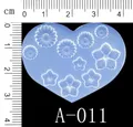 Moule silicone perles fleurs cœur étoile pour bijoux – Couleur KT70-A011