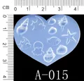 Moule silicone perles fleurs cœur étoile pour bijoux – Couleur KT70-A015