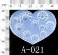 Moule silicone perles fleurs cœur étoile pour bijoux – Couleur KT70-A021