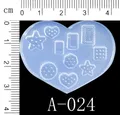 Moule silicone perles fleurs cœur étoile pour bijoux – Couleur KT70-A024