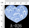 Moule silicone perles fleurs cœur étoile pour bijoux – Couleur KT70-A026
