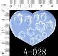 Moule silicone perles fleurs cœur étoile pour bijoux – Couleur KT70-A028