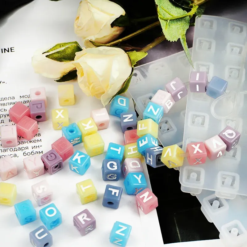 Moule silicone perles lettres alphabet