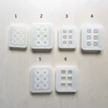Moule silicone perles rectangulaires carrées 6 trous – 2