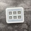 Moule silicone perles rectangulaires carrées 6 trous – Couleur Chocolat (4)