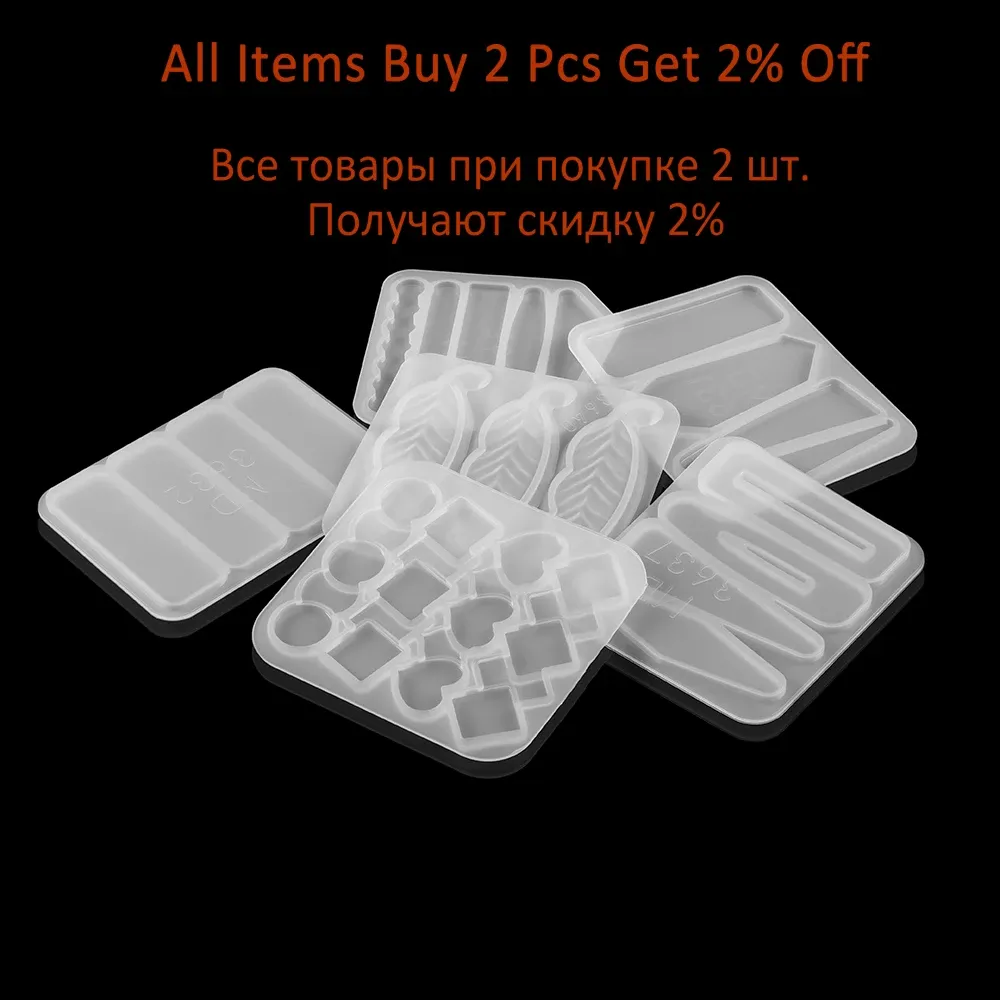 Moule silicone pinces à cheveux géométriques pour bijoux