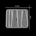 Moule silicone pinces à cheveux géométriques pour bijoux – Couleur noir (2)