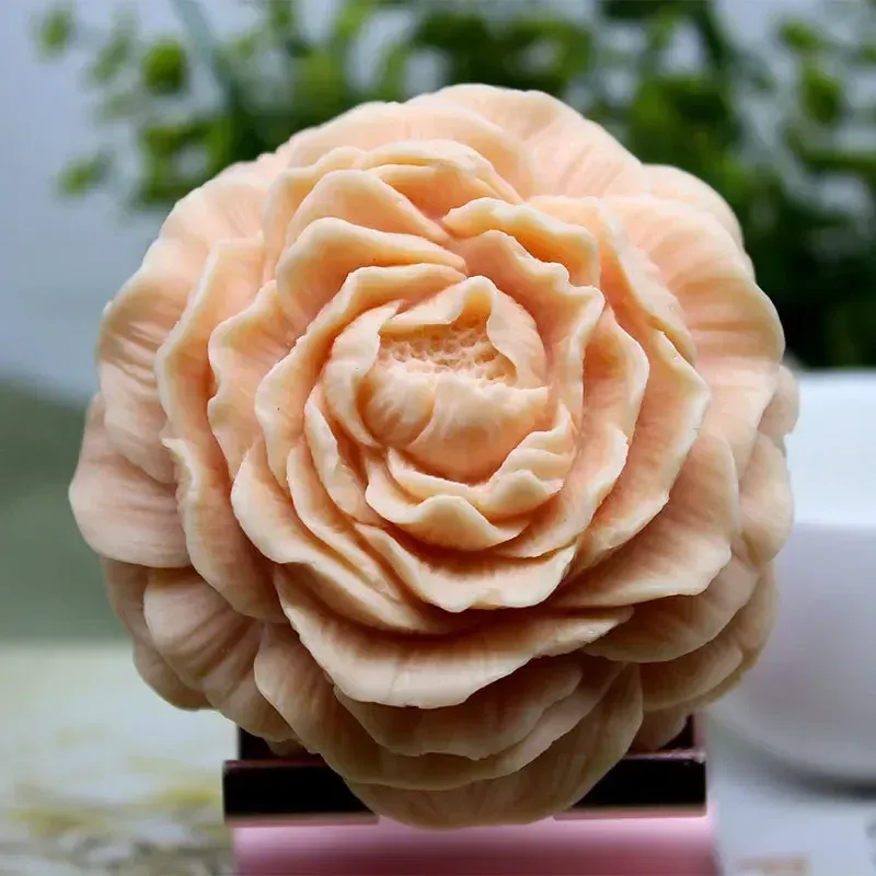 Moule silicone pivoine pour bougie et savon artisanal