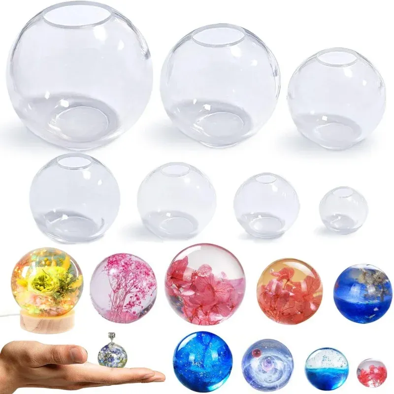 Moule silicone planète 20 à 100 mm pour décoration résine