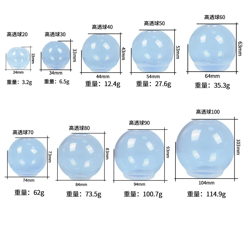 Moule silicone planète 20 à 100 mm pour décoration résine