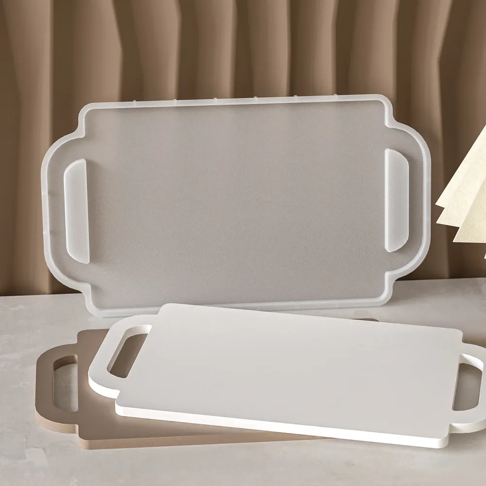 Moule silicone plateau carré avec poignée