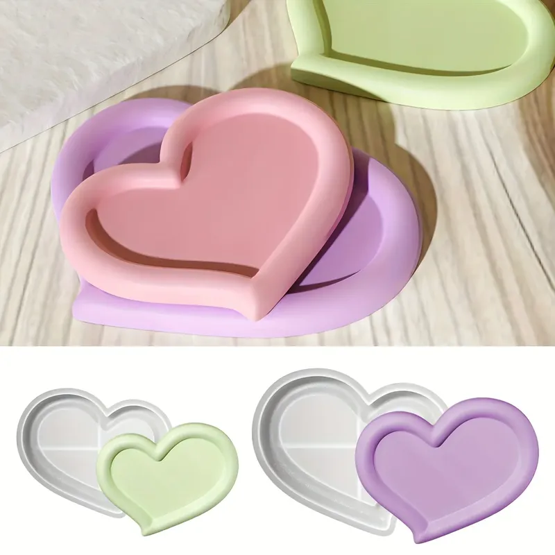 Moule silicone plateau cœur décoration intérieure artisanat