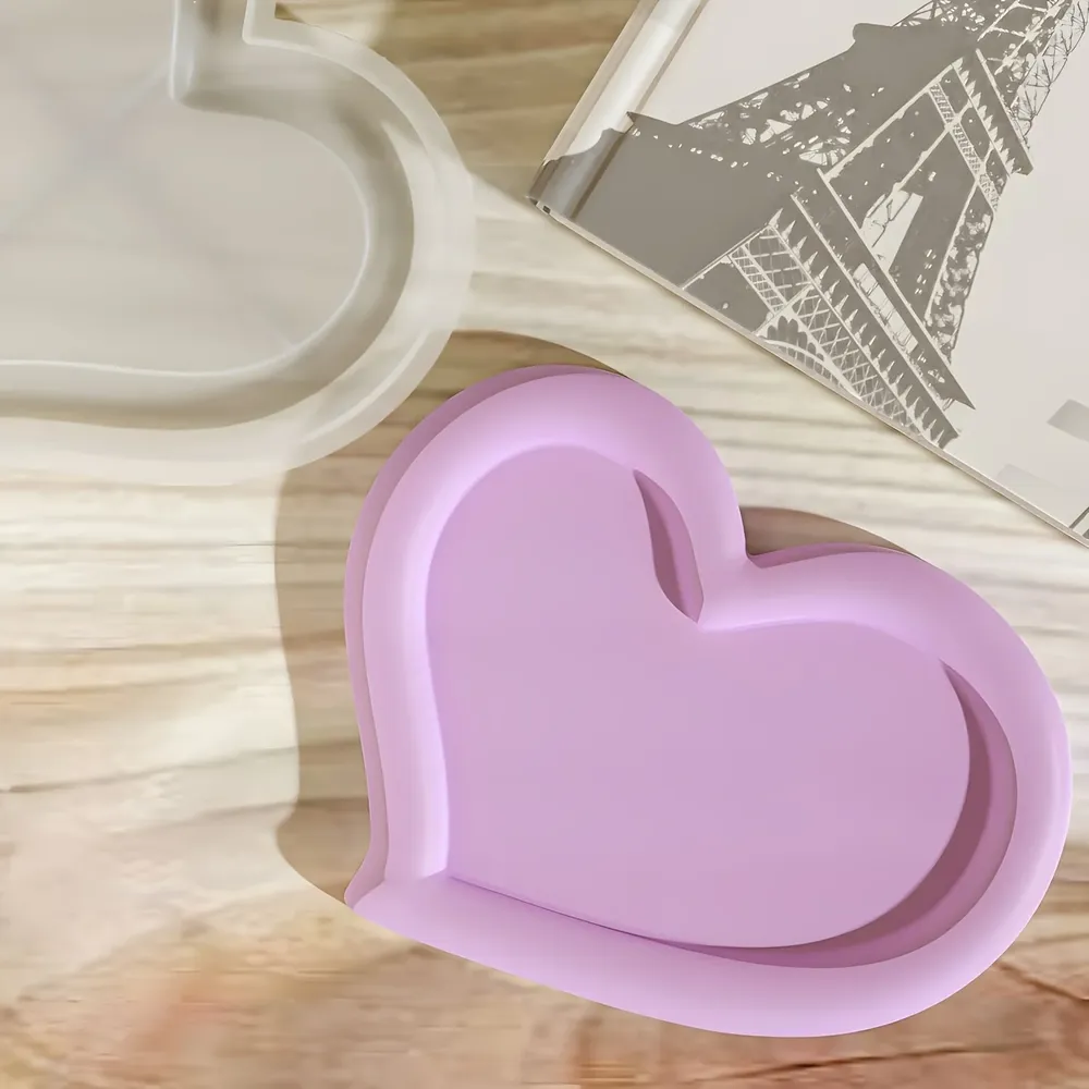 Moule silicone plateau cœur décoration intérieure artisanat