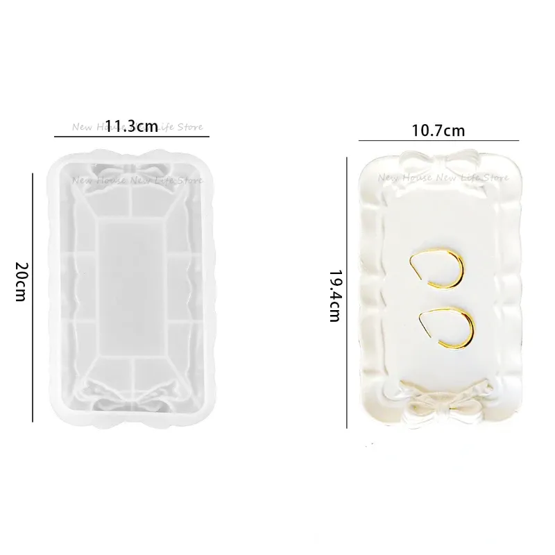 Moule silicone plateau dentelle nœud, ciment, cendrier, dessous verre