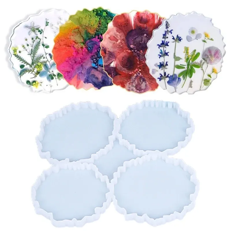 Moule silicone plateau dessous verre agate porte-tasse