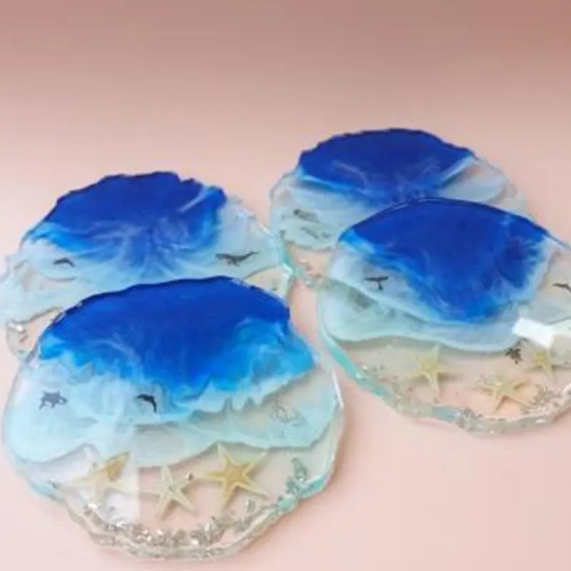 Moule silicone plateau dessous verre agate porte-tasse