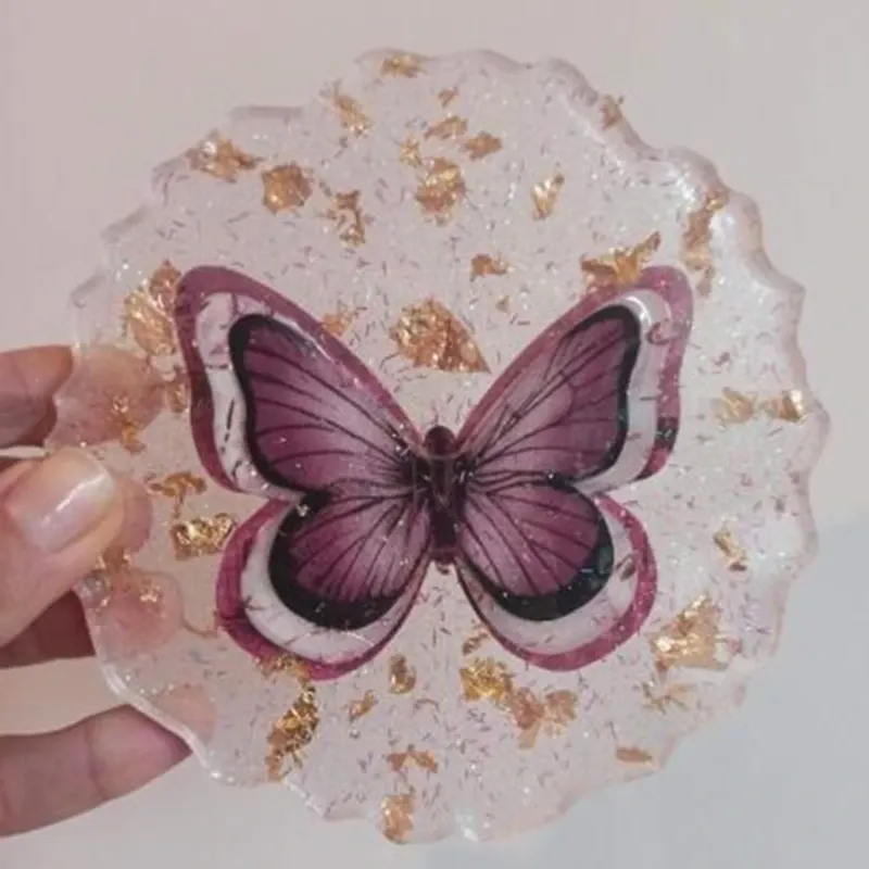 Moule silicone plateau dessous verre agate porte-tasse