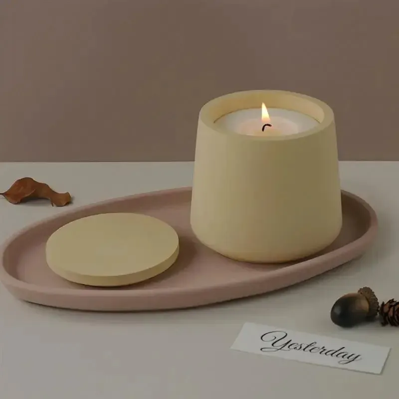 Moule silicone plateau dessous verre, cendrier, béton, pot fleur