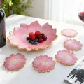 Moule silicone plateau fleurs sous-verres bijoux béton – 3