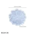 Moule silicone plateau fleurs sous-verres bijoux béton – Couleur B11H-36 mold
