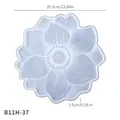 Moule silicone plateau fleurs sous-verres bijoux béton – Couleur B11H-37 mold