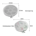 Moule silicone plateau floral et rond – Couleur BLANC (A1)