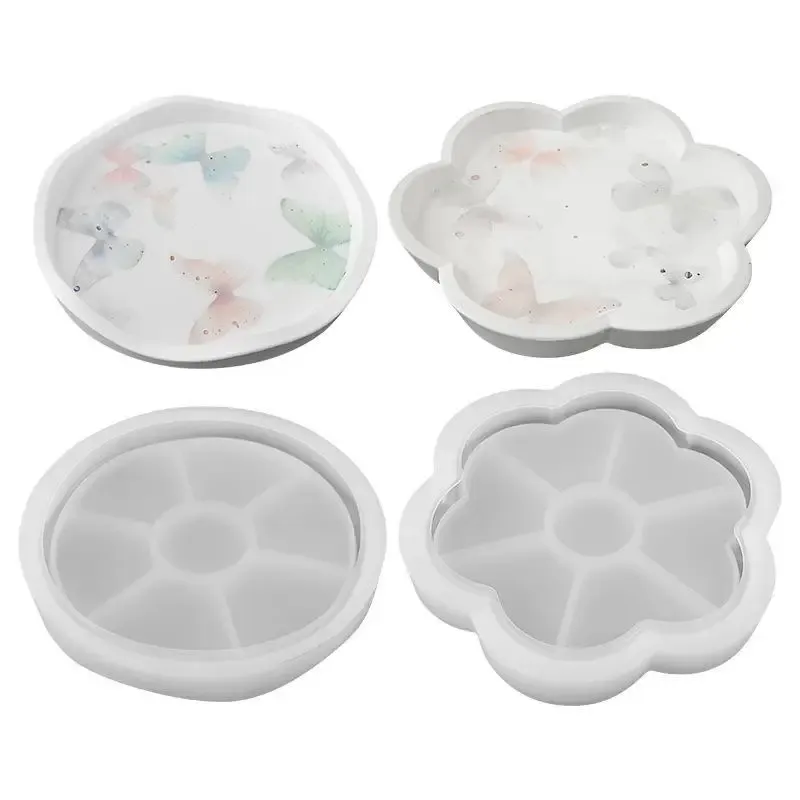 Moule silicone plateau floral et rond