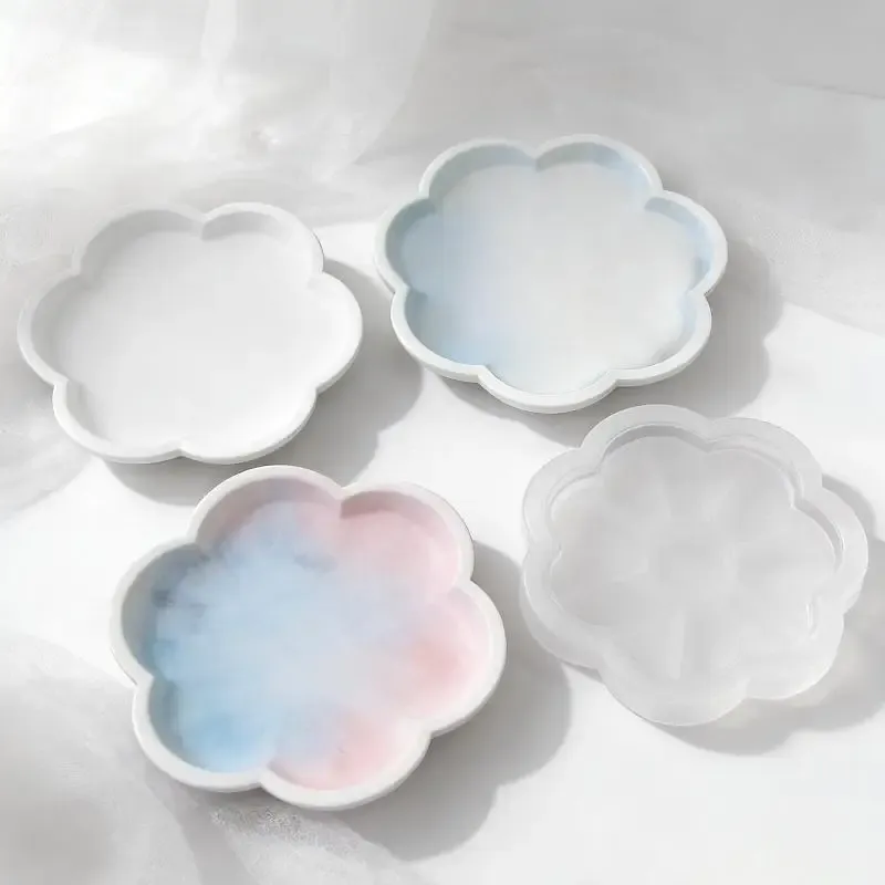 Moule silicone plateau floral et rond