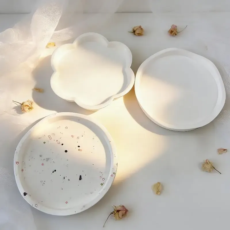 Moule silicone plateau floral et rond