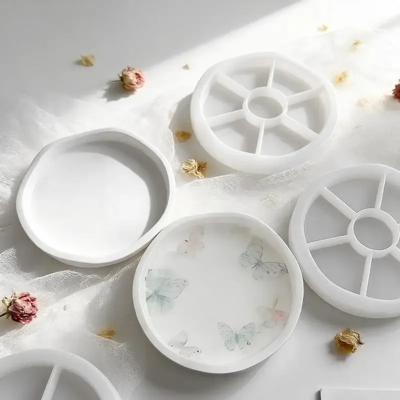 Moule silicone plateau floral et rond