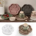 Moule silicone plateau griffes chat, cendrier, dessous verre, plâtre – 6
