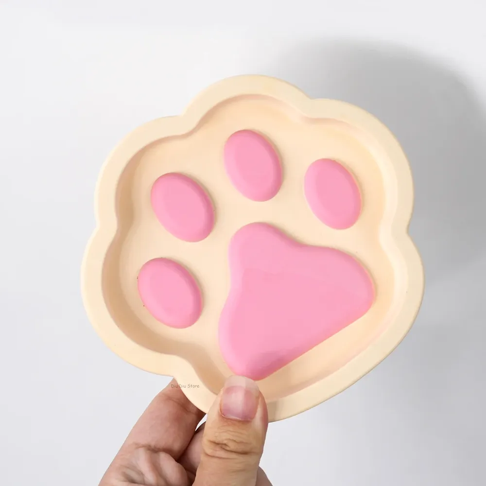 Moule silicone plateau griffes chat, cendrier, dessous verre, plâtre
