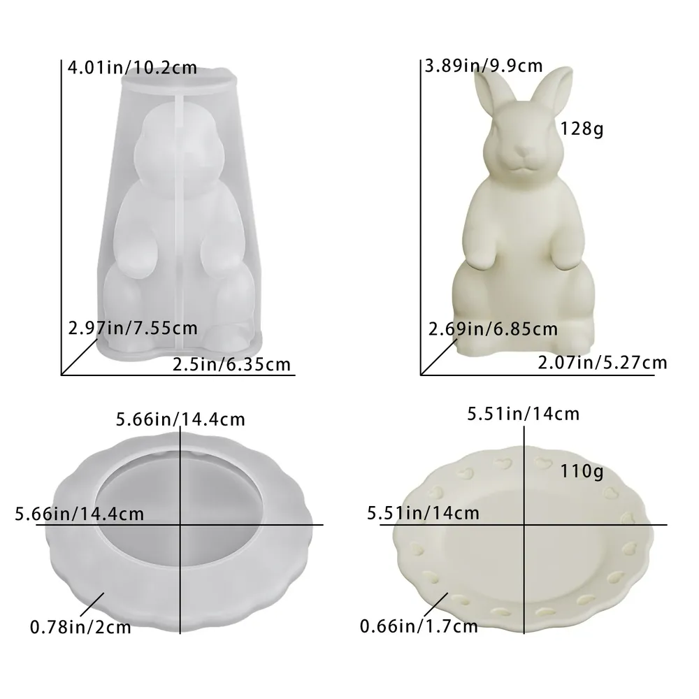 Moule silicone plateau lapin