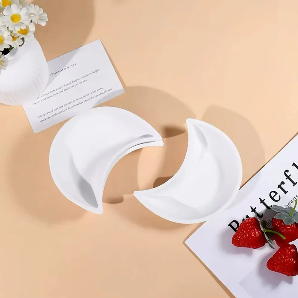Moule silicone plateau miroir lune et fruits