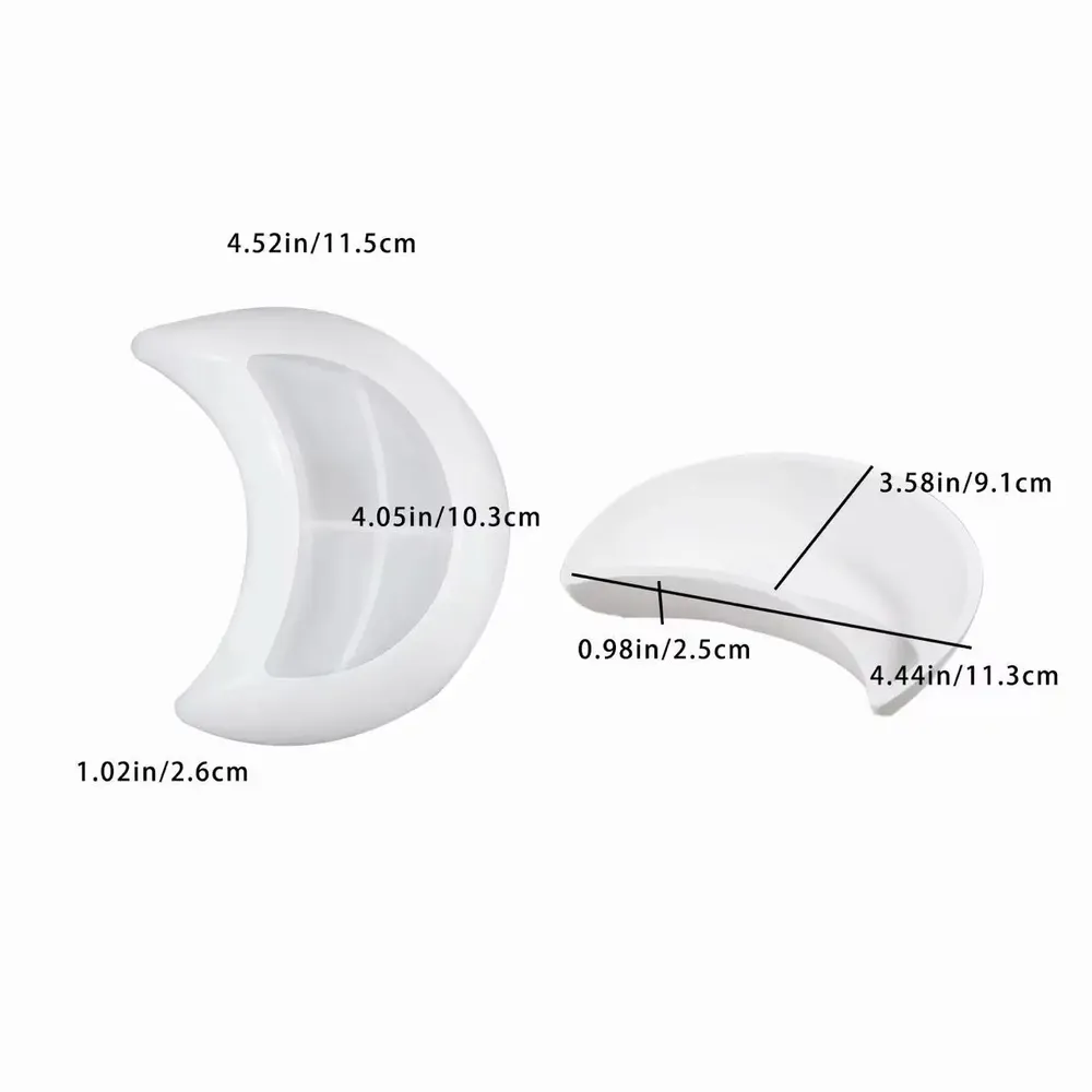 Moule silicone plateau miroir lune et fruits