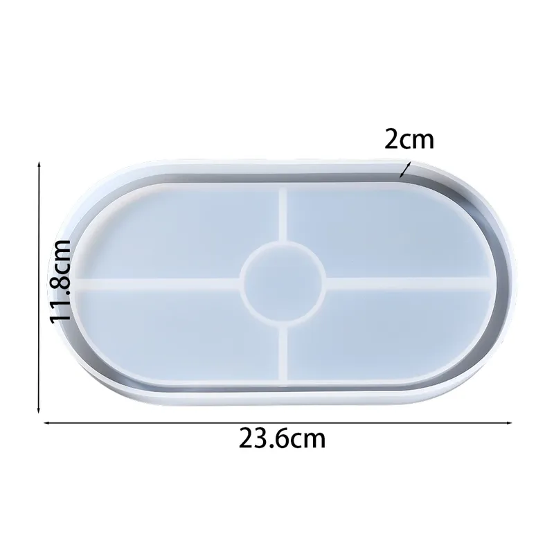 Moule silicone plateau ovale hexagonal dessous verre bijoux