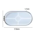 Moule silicone plateau ovale hexagonal dessous verre bijoux – Couleur Oval 01