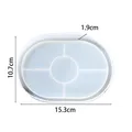 Moule silicone plateau ovale hexagonal dessous verre bijoux – Couleur Oval 02
