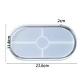 Moule silicone plateau ovale hexagonal dessous verre bijoux – Couleur Oval 03