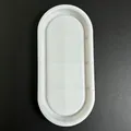 Moule silicone plateau ovale rayé béton résine – 5