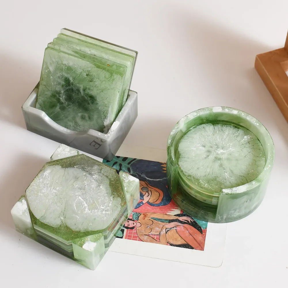 Moule silicone plateau rond carré et tasse
