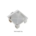 Moule silicone plateau rond carré et tasse – Couleur Jaune (07)