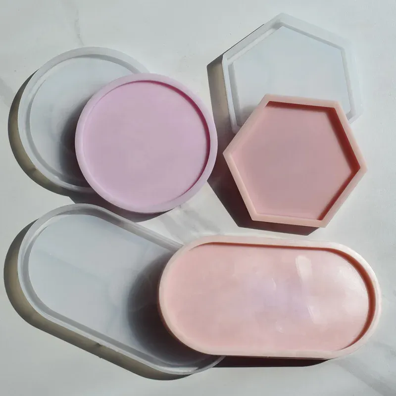 Moule silicone plateau rond carré rectangle bijoux