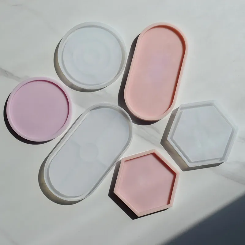 Moule silicone plateau rond carré rectangle bijoux